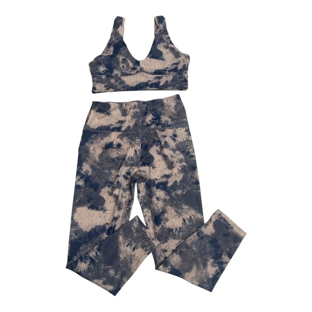Balance and Harmony Tie Dye 2 Piece Yoga Athletic Set Bra and Leggings Women’s L